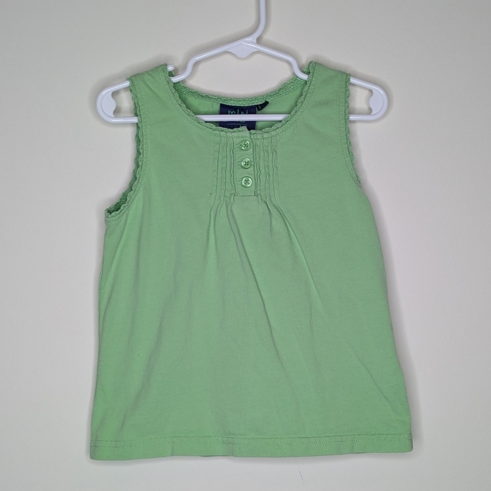 Mini Boden Green Sleeveless Shirt 5/6